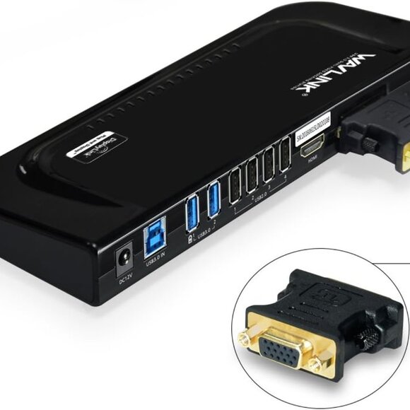 Wavlink Universal Docking Station USB 3.0 Dock with Dual Video Display Outputs - Picture 2 of 8